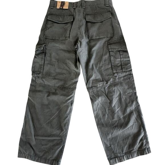 Vintage Old Navy Military Green Cargo Pants NWT 33x30 Canvas Fall 2007 Men's - Picture 2 of 8
